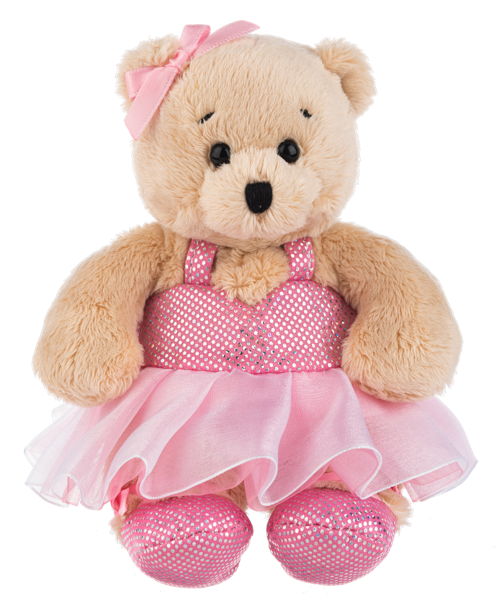 6" Wee Bears Pink front view