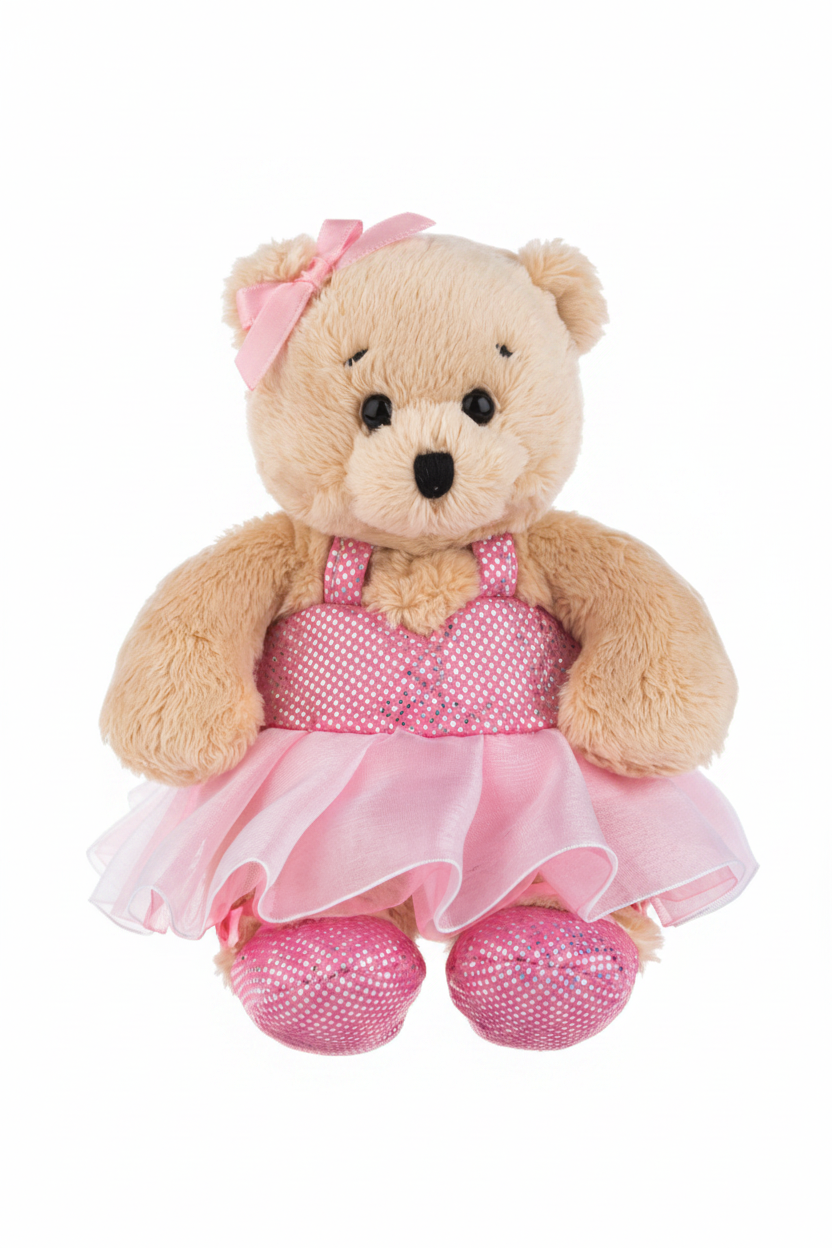 6" Wee Bears Pink front view