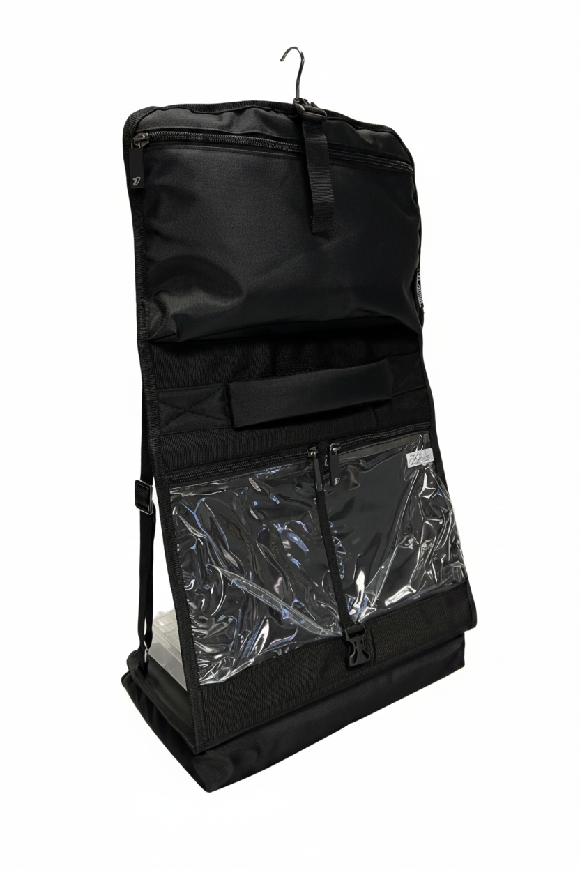 Attitude Hanging Accessory Case Leopard Black back view