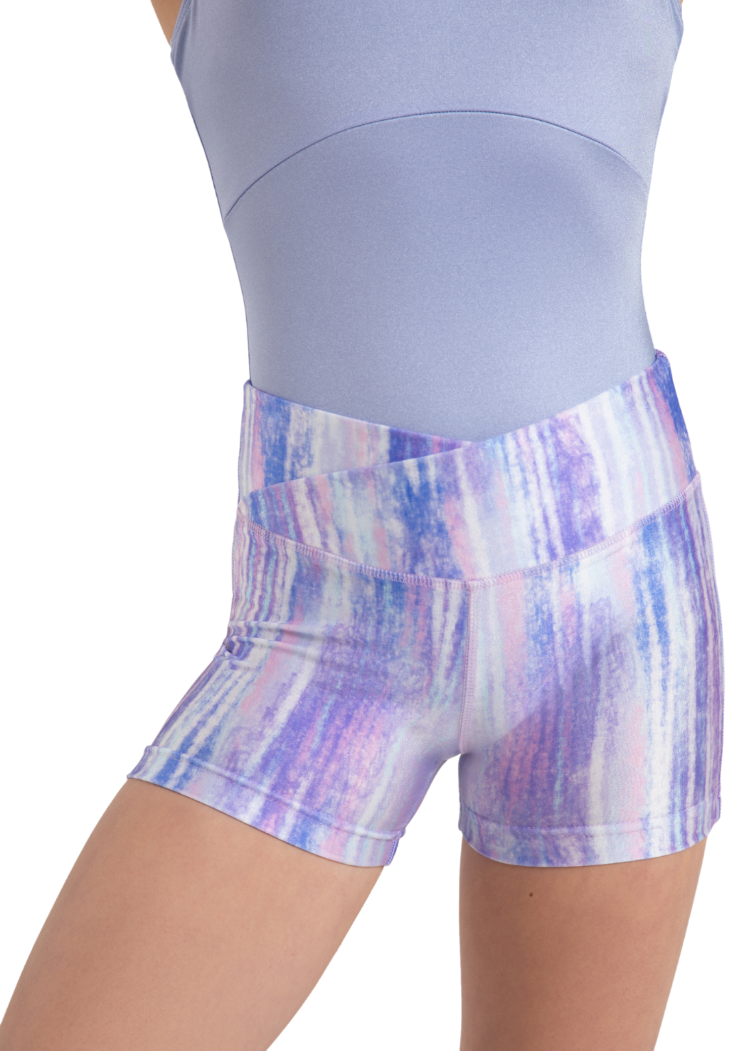 Pearl Short Very Peri Tie Dye front view