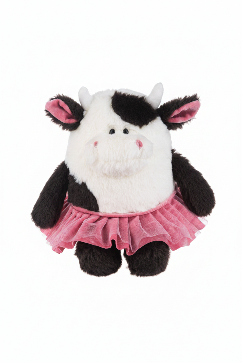 8" Clarissa Cow Pink front view