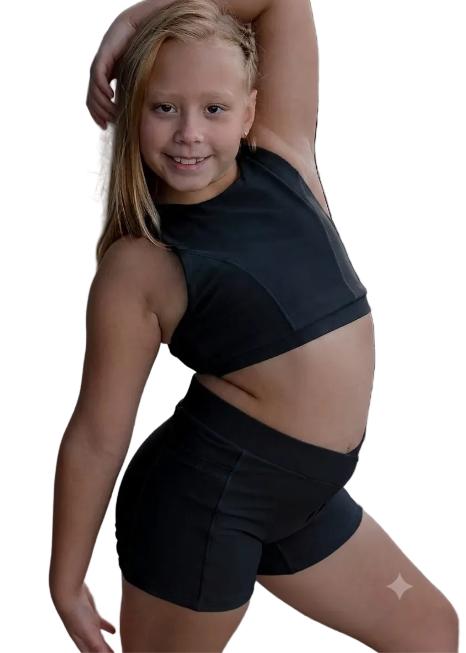 8 Count Short Black front view