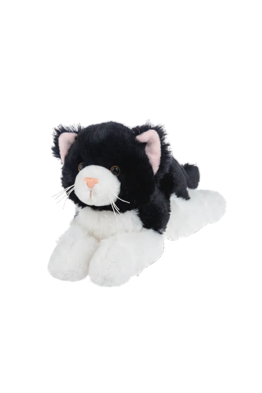 8" Nuzzles Cat Black front view