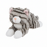 8" Nuzzles Cat Gray front view