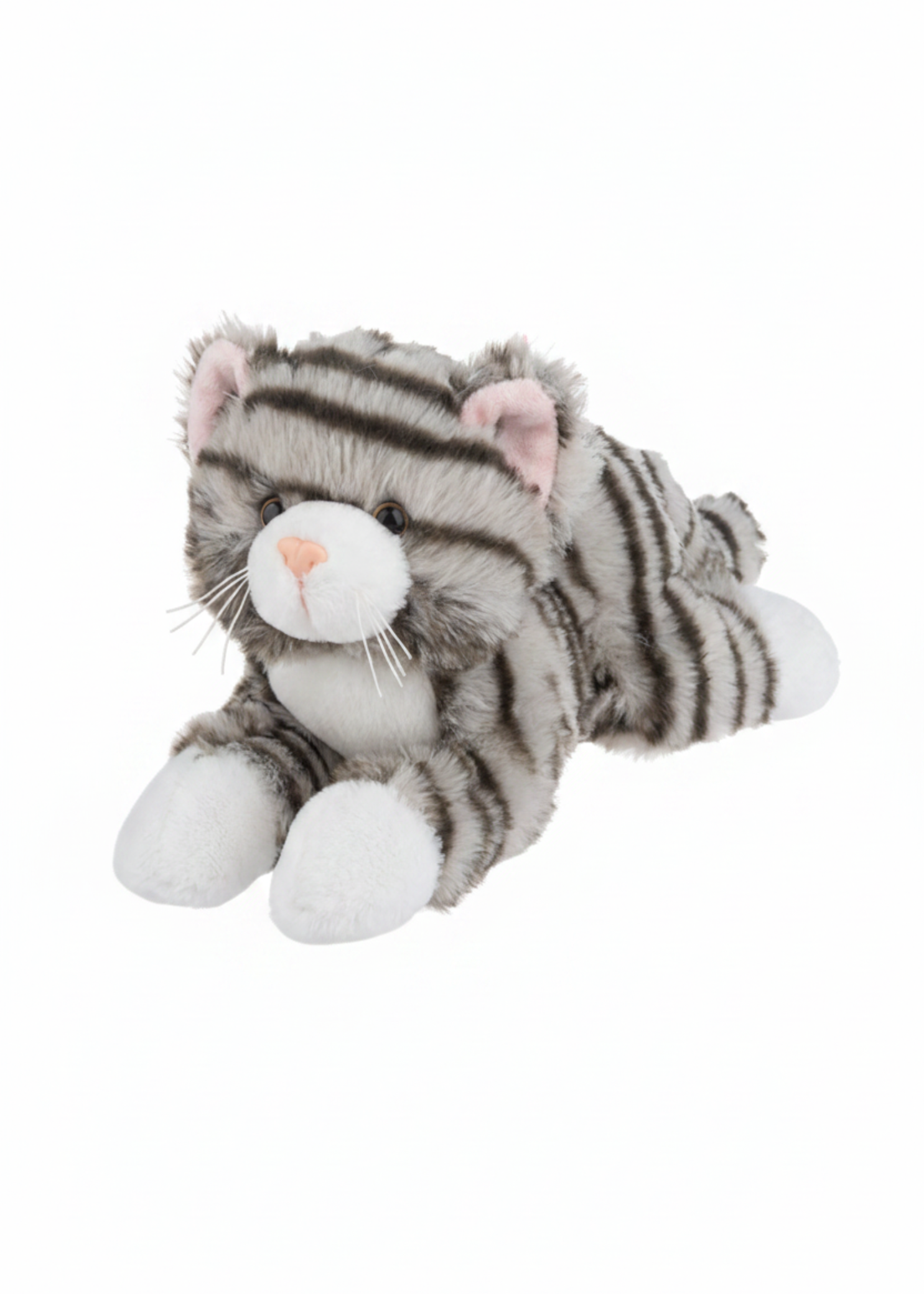 8" Nuzzles Cat Gray front view
