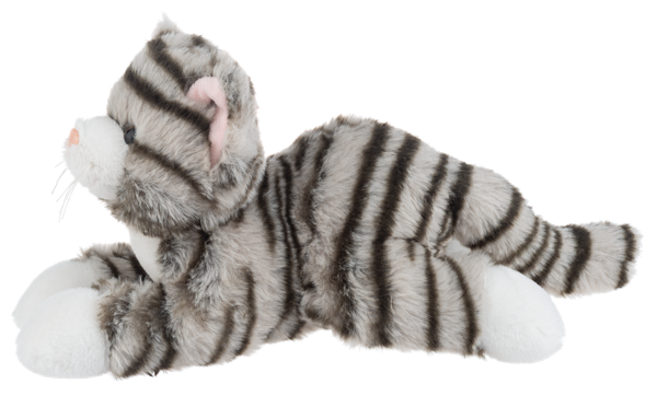 8" Nuzzles Cat Gray side view