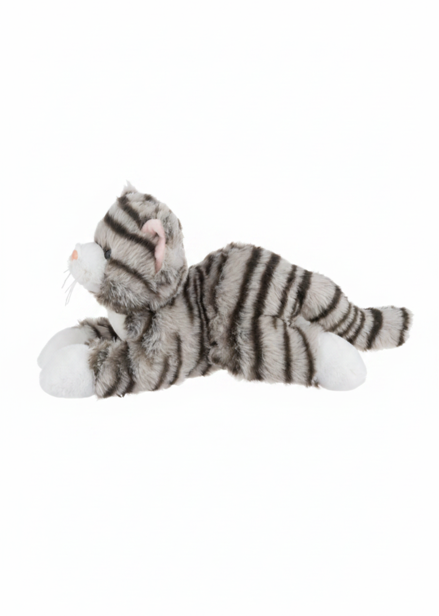 8" Nuzzles Cat Gray side view