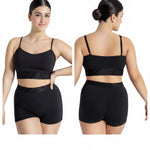 Toronto Bra Top Black front and back view