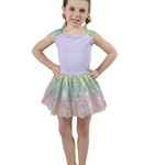 Ariel Cap Sleeve Tutu Dress Lavender front view