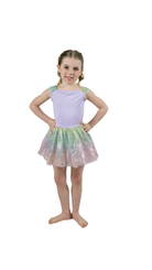 Ariel Cap Sleeve Tutu Dress Lavender front view