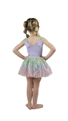 Ariel Cap Sleeve Tutu Dress Lavender back view