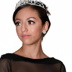 Pierced Crystal Cluster Earrings lifestyle view