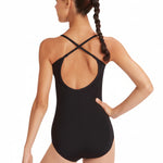 Adjustable Strap Cami Leotard Black back view