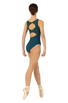 Aurora Tank Leotard Deep Teal back view