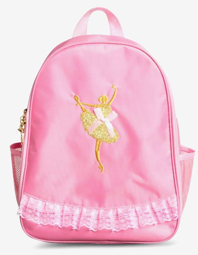 Ballet Bow Backpack pink front view