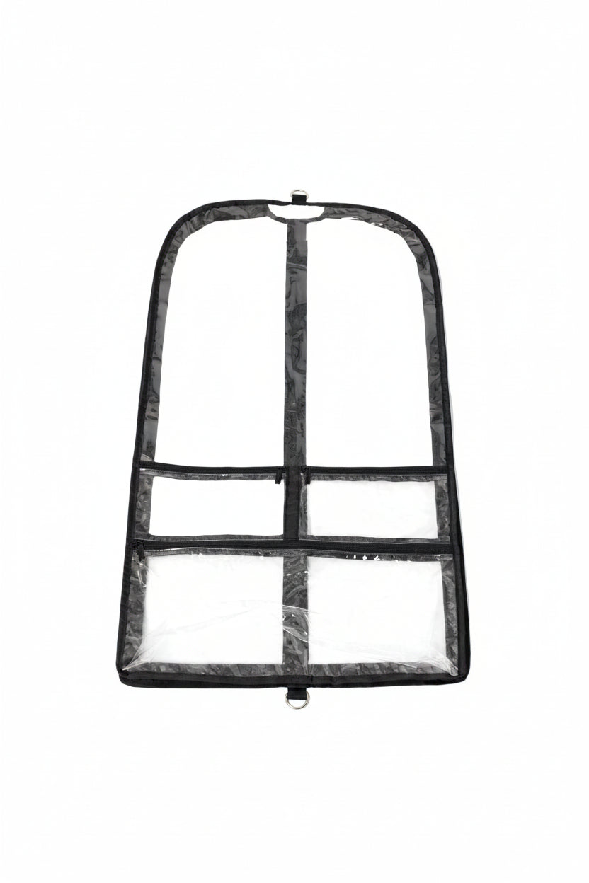 Clear Garment Bag - B305 black
