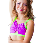 Backtalk Cami Top Green Purple front view