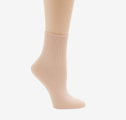 Ballet Pink Ribbed Sock