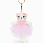Ballerina Kitty Bag Tag Pink front view