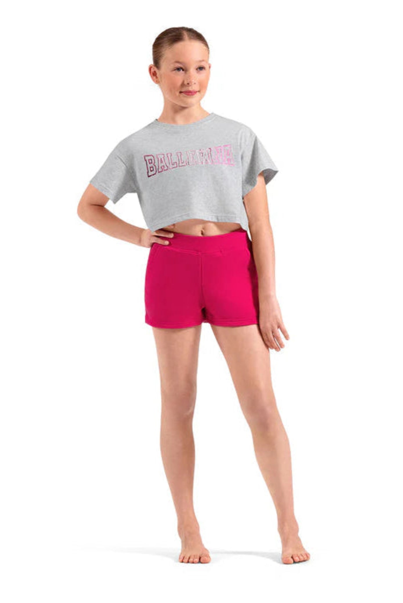 Ballerina T-shirt Light Grey Marle front view