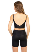 Balletcore Ribbed Waistband Bike Short Black back view