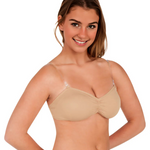 Bandeau Padded Bra Nude front view