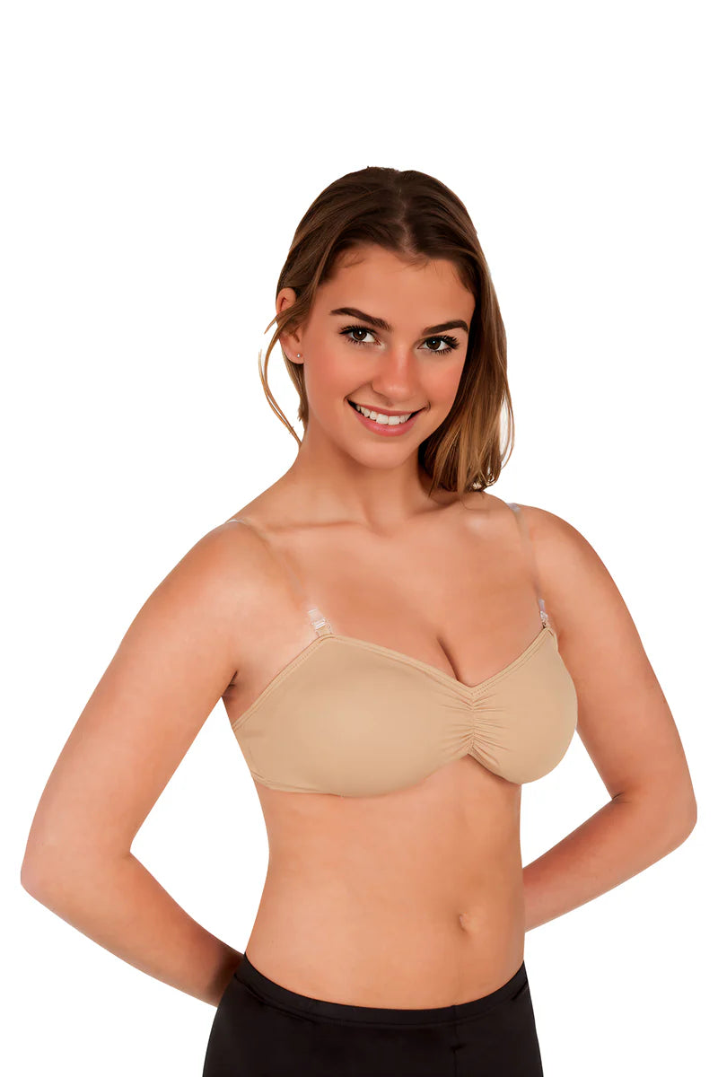 Bandeau Padded Bra Nude front view