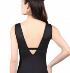 Bateau Neck Cami Leotard Black back view
