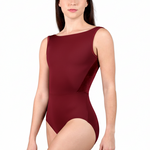 Bateau Neck Leotard Ruby front view