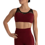 Beatrice Bra Top Cabernet front view