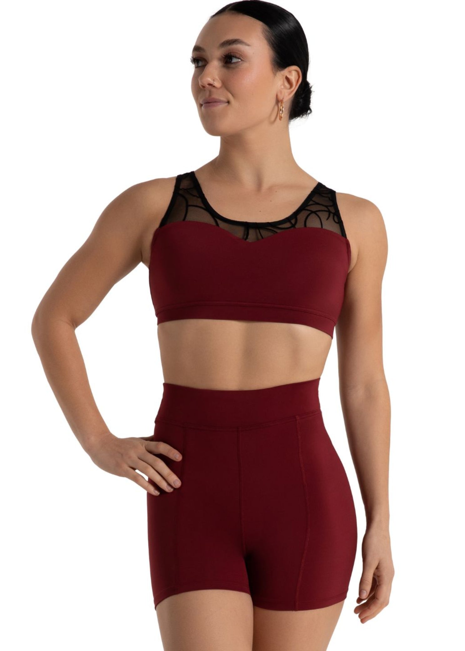 Beatrice Bra Top Cabernet front view