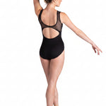 Boatneck Leotard Black back view