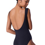 Boatneck Leotard Black back view