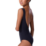 Boatneck Leotard Black side view