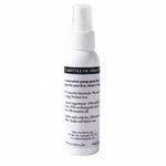 Pillows for Pointes Bottle of Ahhs! Lavender Foot Spray, back view showing ingredient label and pump bottle