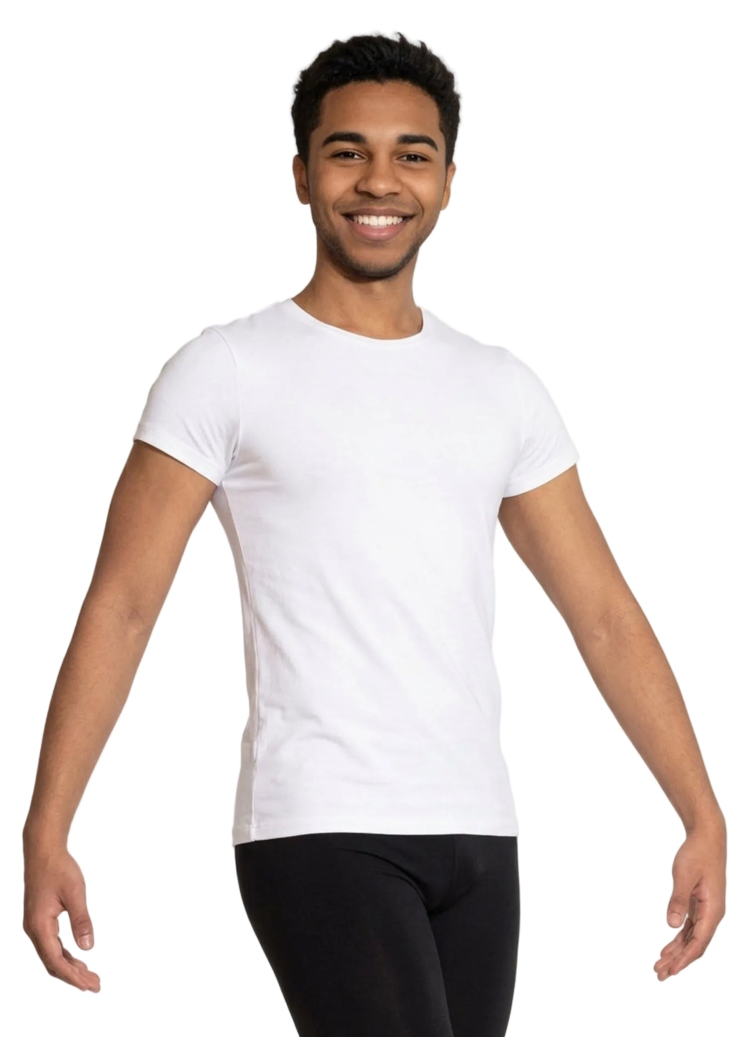 Pozewear Snug Fit Pullover, front view showing short sleeves and straight hem