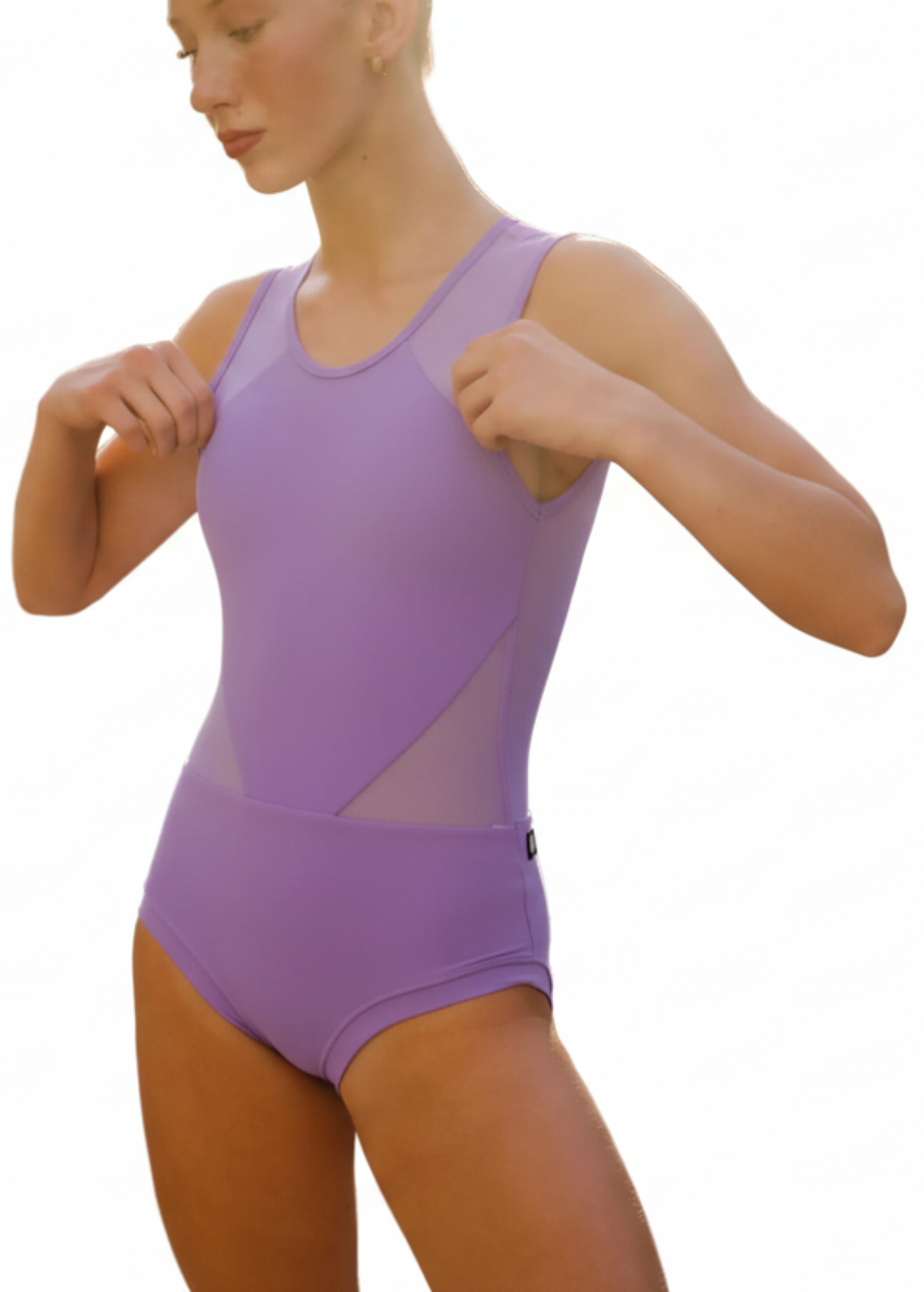 Breakfast at Tiffany's Leotard Lavender front view