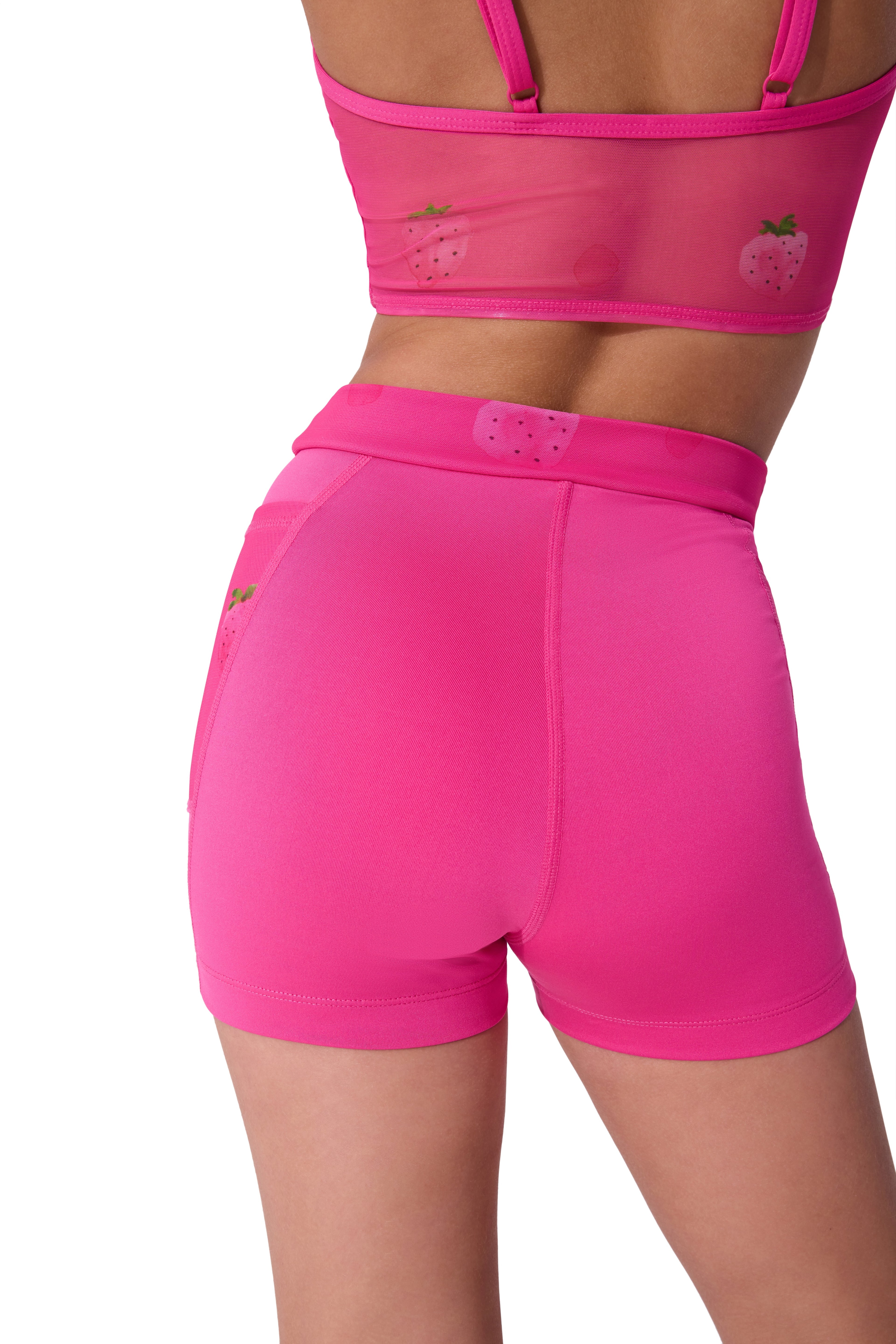 Berry Mindful Short Bright Pink back view