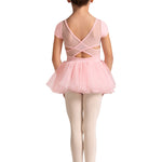 Sharon Cap Sleeve Tutu Dress Candy Pink back view