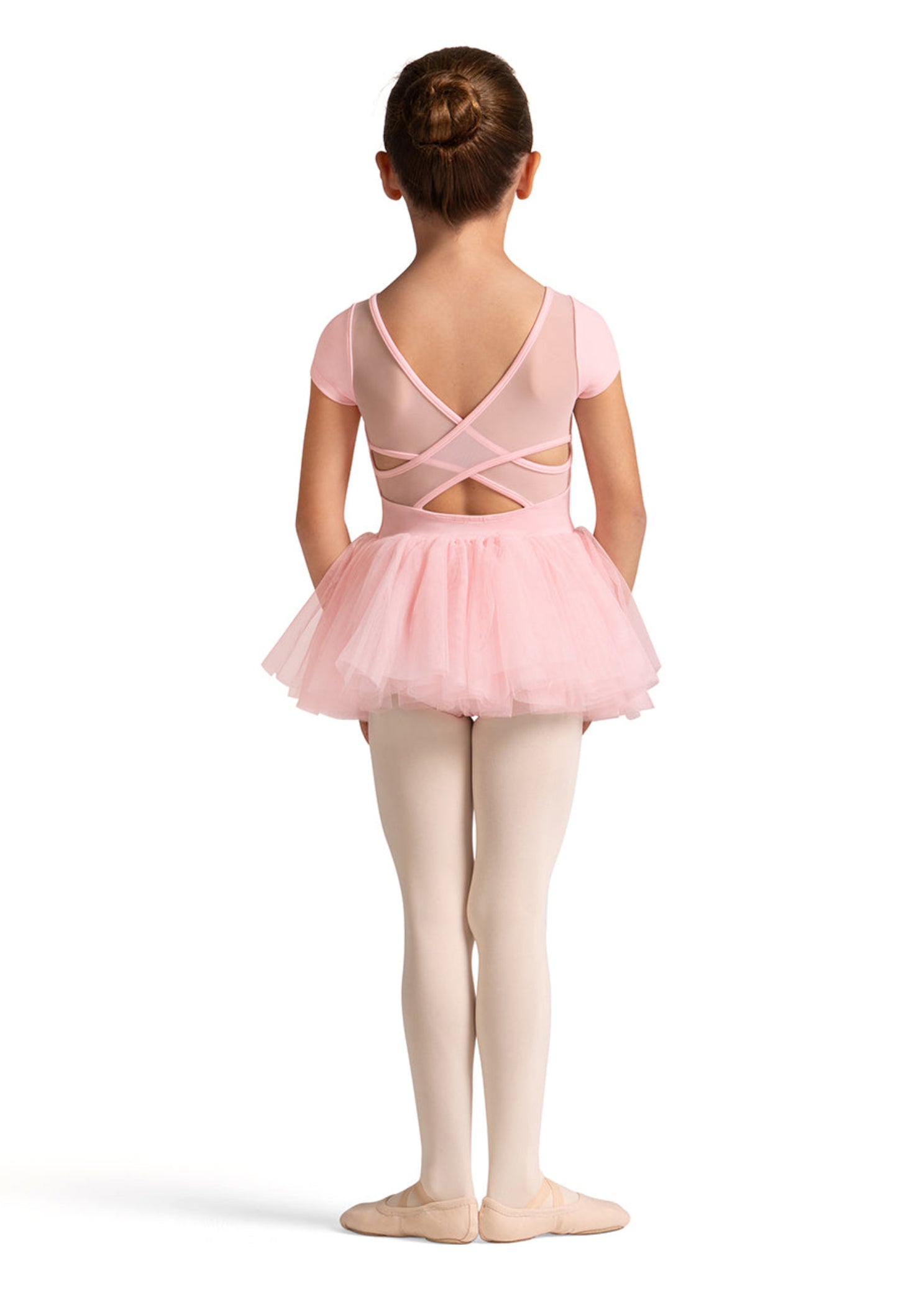 Sharon Cap Sleeve Tutu Dress Candy Pink back view