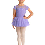 Sharon Cap Sleeve Tutu Dress Lilac front view