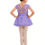 Cap Sleeve Tutu Leotard Vibrant Violet back view