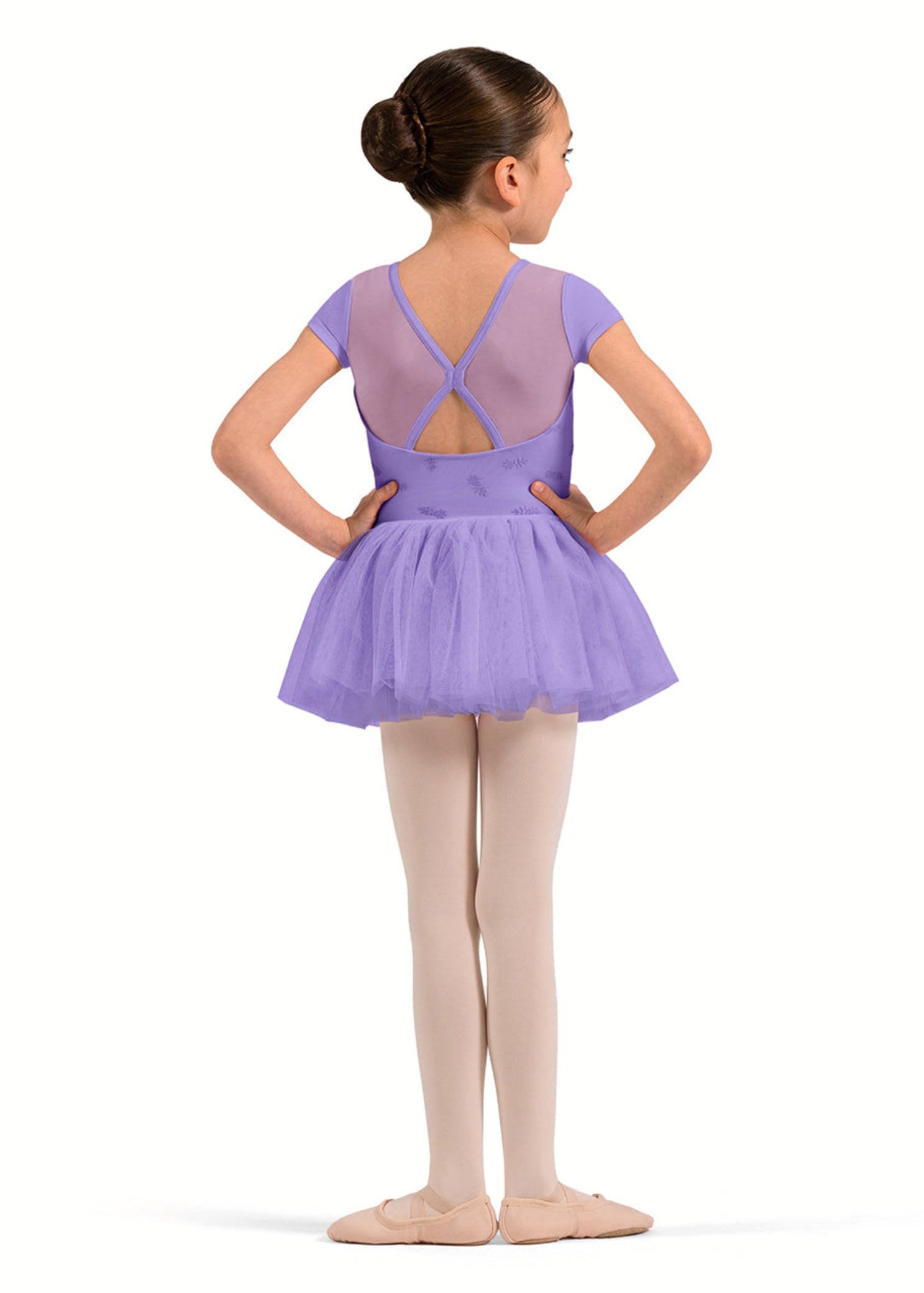 Cap Sleeve Tutu Leotard Vibrant Violet back view