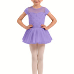 Cap Sleeve Tutu Leotard Vibrant Violet front view