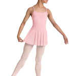 Skirted Cami Leotard Candy Pink front view