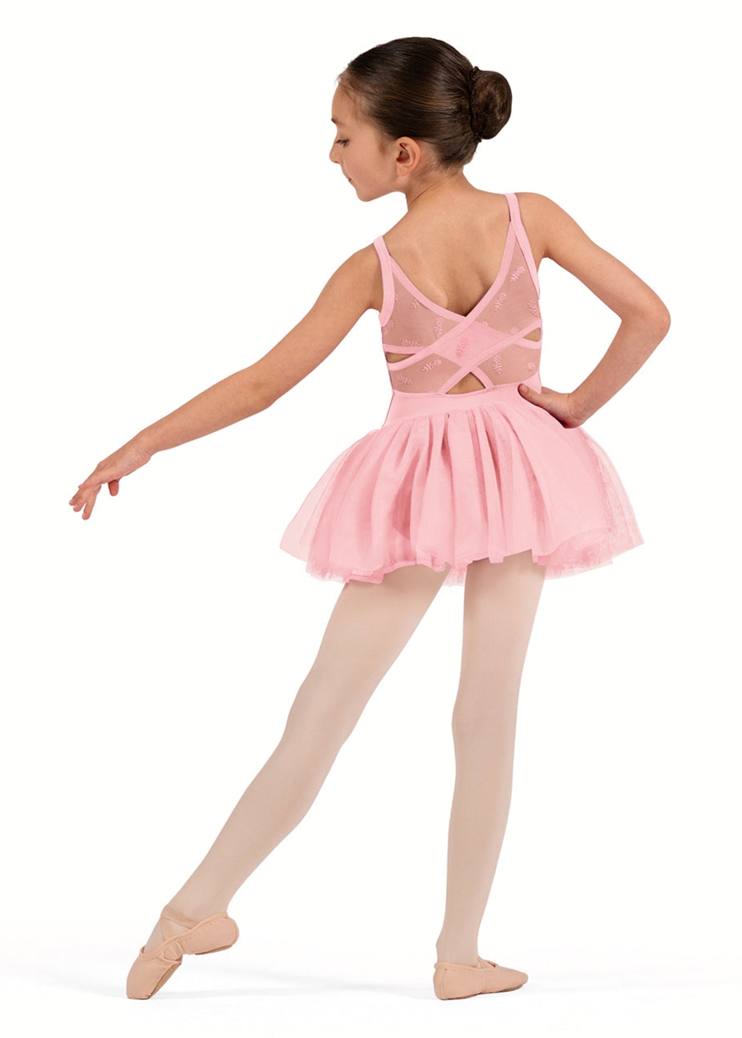 Cami Tutu Leotard Candy Pink back view