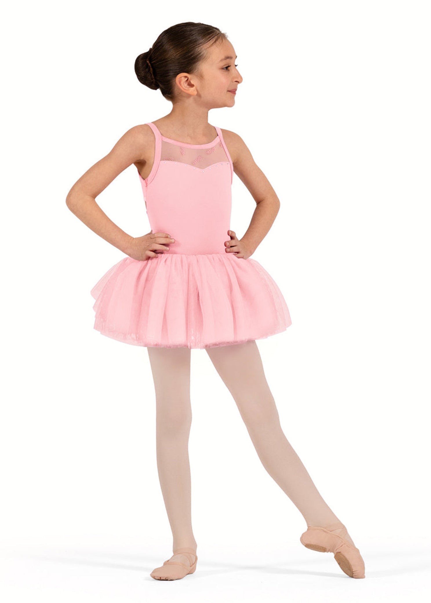 Cami Tutu Leotard Candy Pink front view