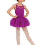 Cami Tutu Leotard Vibrant Violet front view