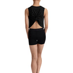 Twist Back Tee black back view