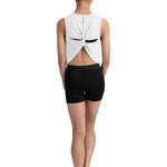 Twist Back Tee white back view